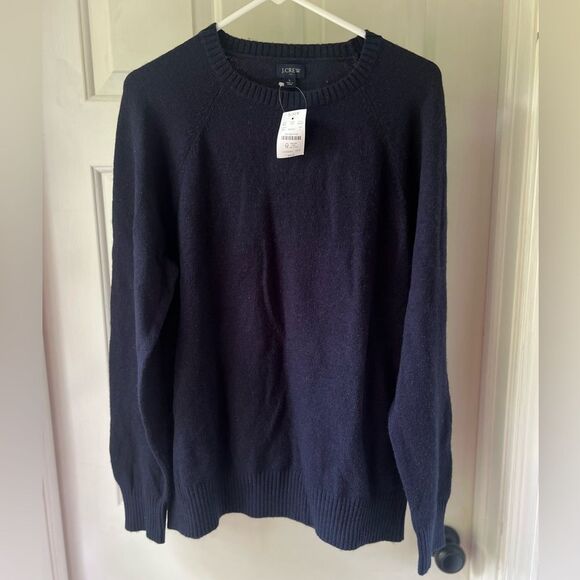 J Crew Men 100% Merino Wool Green Sweater Medium - Picture 1 of 4